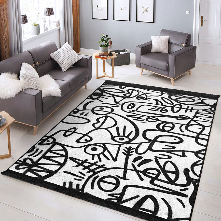 “Sokak Ruhu ” Kaymaz Taban Yıkanabilir Dikdörtgen, Kare Halı