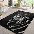 Zebra Noir Kaymaz Taban Yıkanabilir Dikdörtgen, Kare Halı