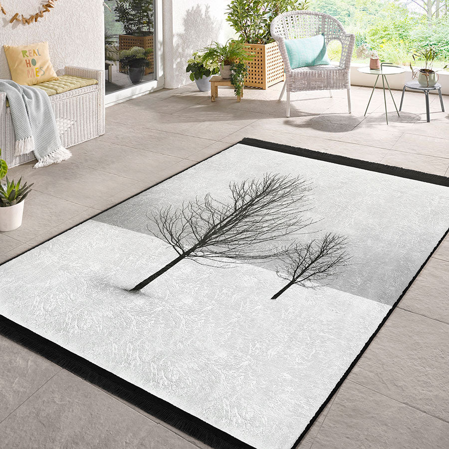 “Kışın Kalbi” Kaymaz Taban Yıkanabilir Dikdörtgen, Kare Halı