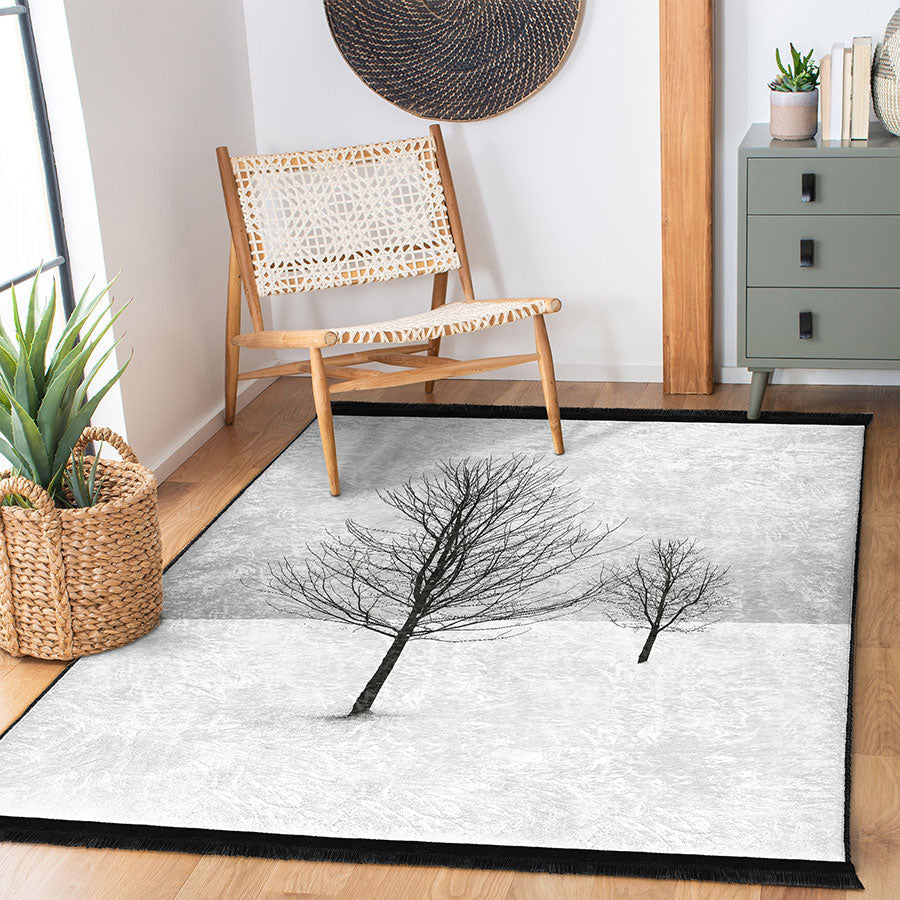 “Kışın Kalbi” Kaymaz Taban Yıkanabilir Dikdörtgen, Kare Halı