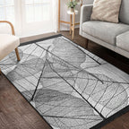 “Yaprak İzleri” Kaymaz Taban Yıkanabilir Dikdörtgen, Kare Halı