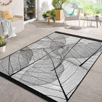 “Yaprak İzleri” Kaymaz Taban Yıkanabilir Dikdörtgen, Kare Halı