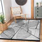 “Yaprak İzleri” Kaymaz Taban Yıkanabilir Dikdörtgen, Kare Halı