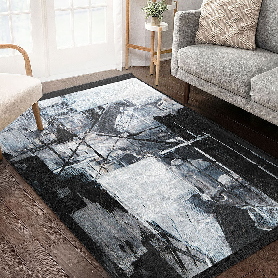 “Kırık Zamanlar” Kaymaz Taban Yıkanabilir Dikdörtgen, Kare Halı