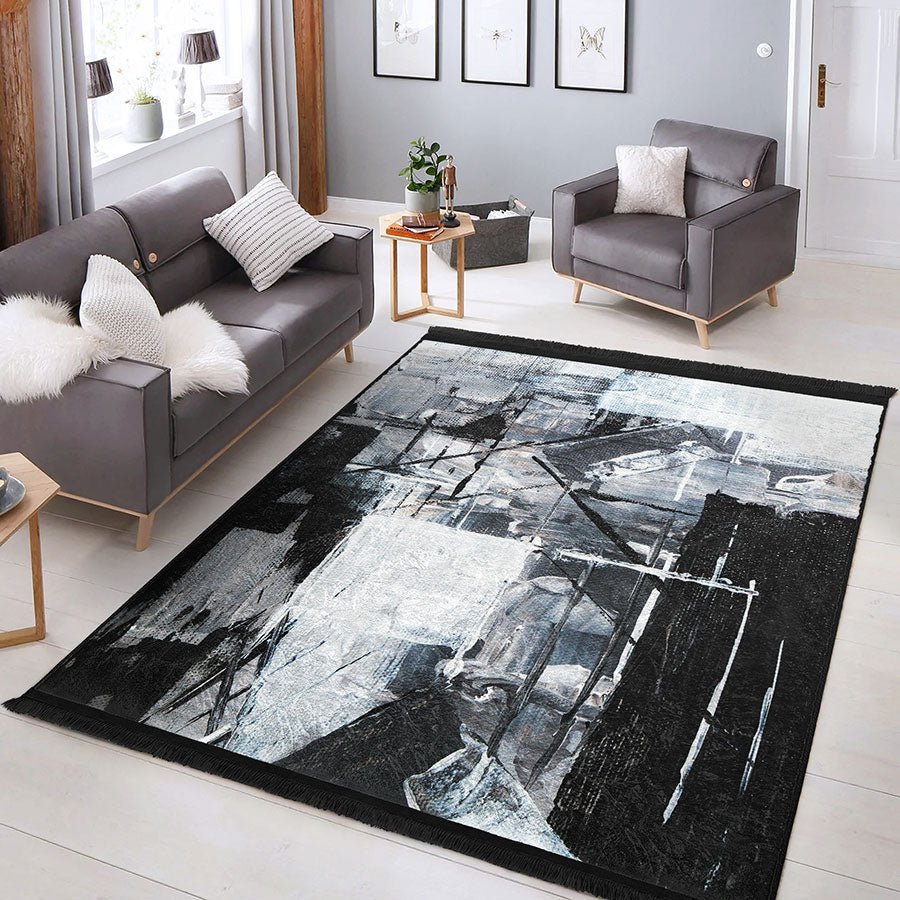 “Kırık Zamanlar” Kaymaz Taban Yıkanabilir Dikdörtgen, Kare Halı