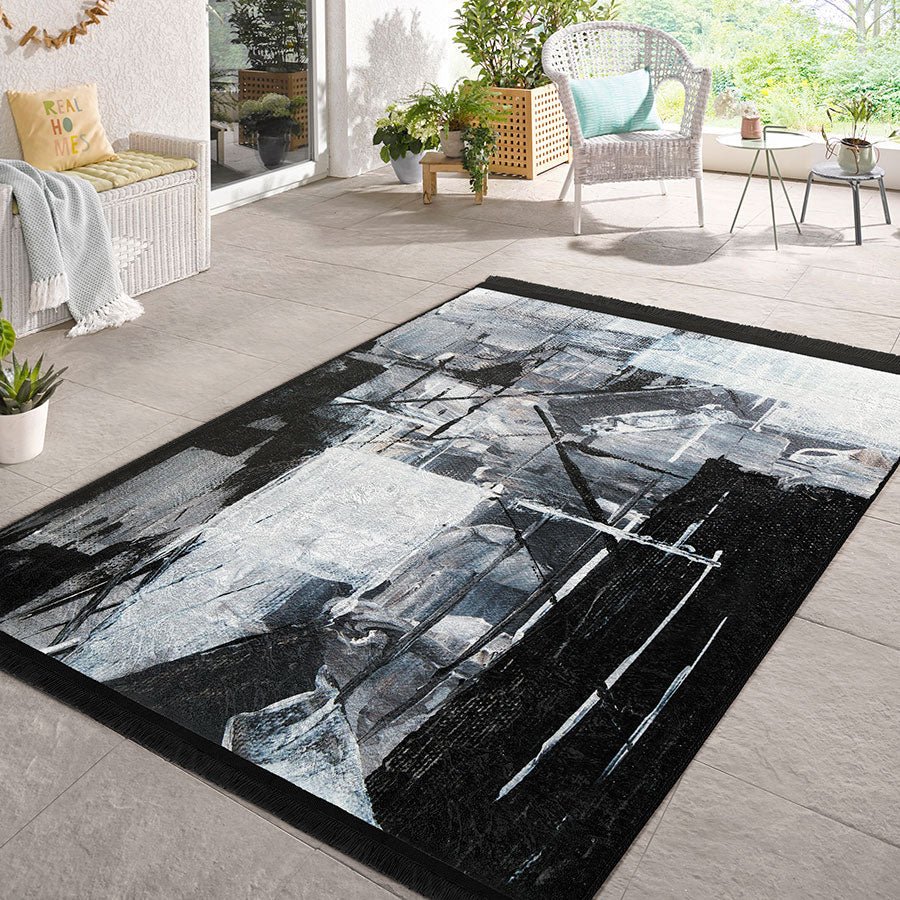 “Kırık Zamanlar” Kaymaz Taban Yıkanabilir Dikdörtgen, Kare Halı