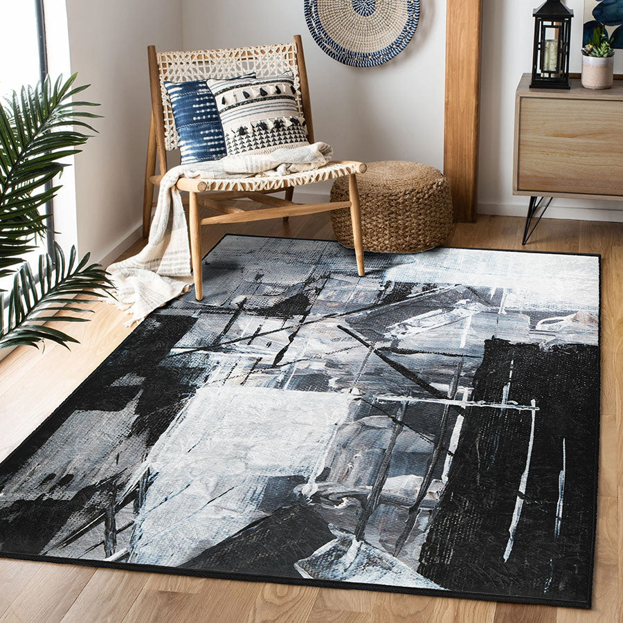 “Kırık Zamanlar” Kaymaz Taban Yıkanabilir Dikdörtgen, Kare Halı