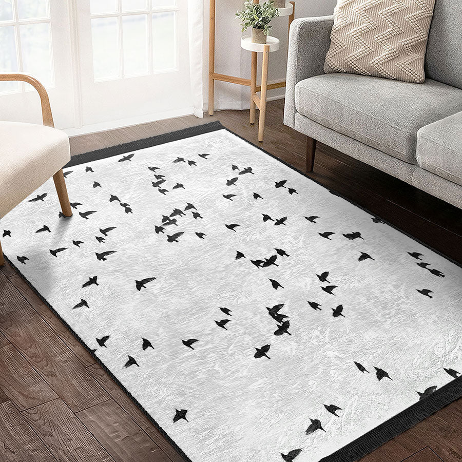 “Gökyüzüne Doğru” Kaymaz Taban Yıkanabilir Dikdörtgen, Kare Halı