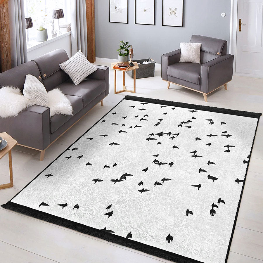 “Gökyüzüne Doğru” Kaymaz Taban Yıkanabilir Dikdörtgen, Kare Halı