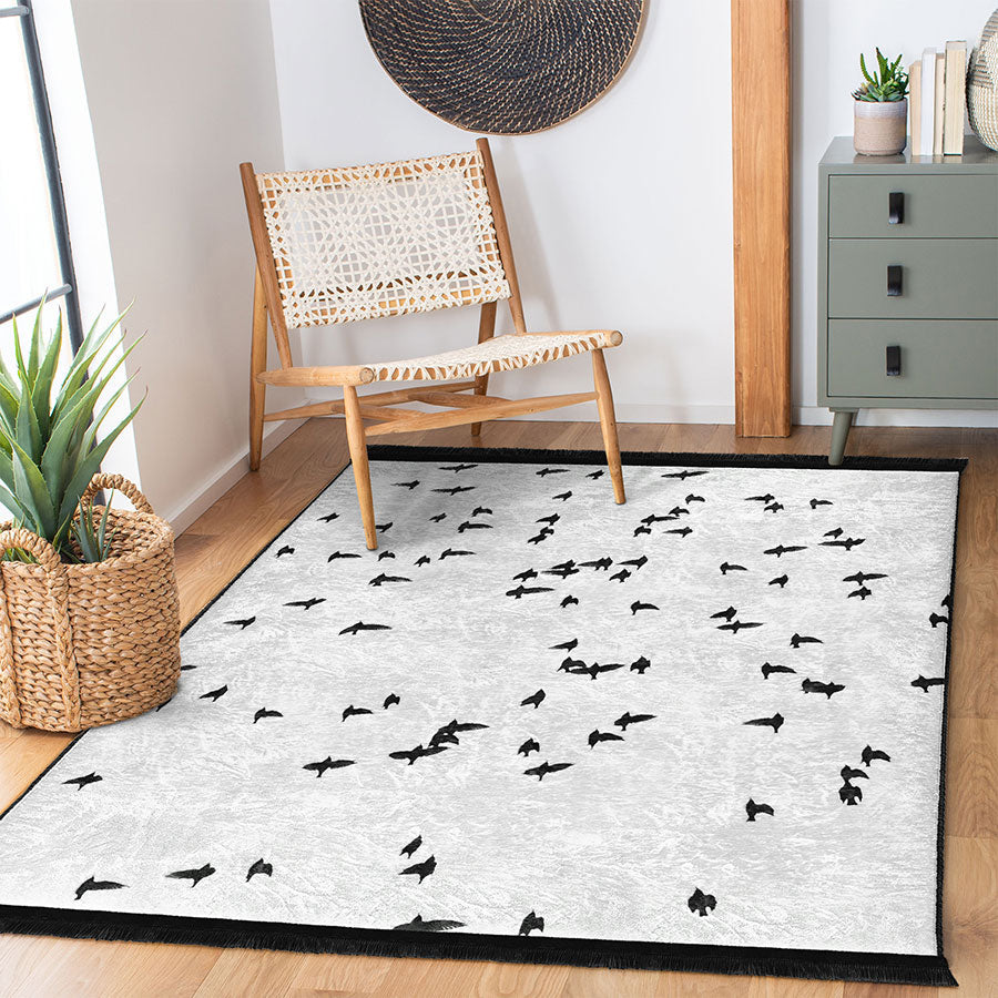 “Gökyüzüne Doğru” Kaymaz Taban Yıkanabilir Dikdörtgen, Kare Halı