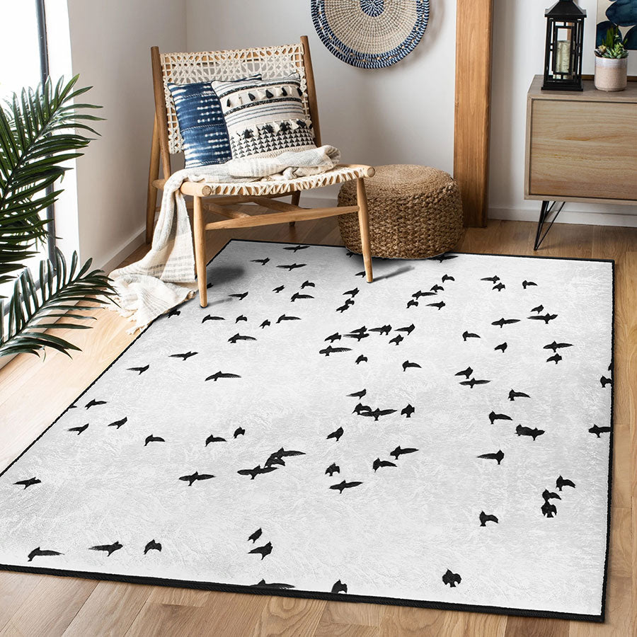 “Gökyüzüne Doğru” Kaymaz Taban Yıkanabilir Dikdörtgen, Kare Halı