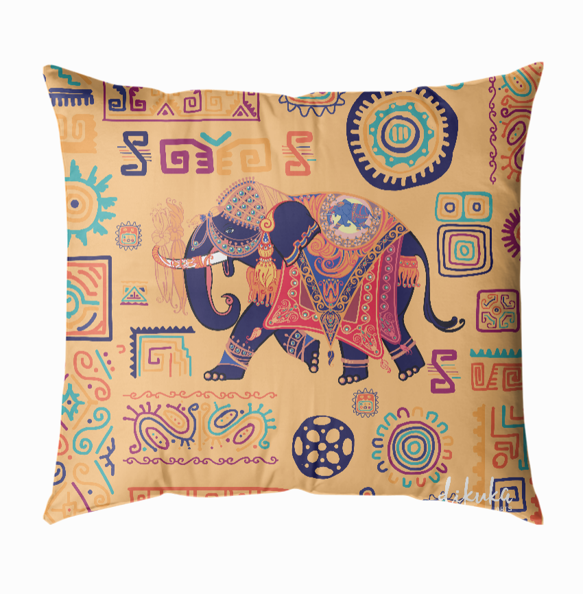 Hindistan Fili 3 43x43 Yastık Kılıfı