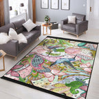 “Kuş Masalı ” Kaymaz Taban Yıkanabilir Dikdörtgen, Kare Halı