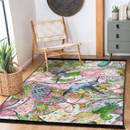 “Kuş Masalı ” Kaymaz Taban Yıkanabilir Dikdörtgen, Kare Halı