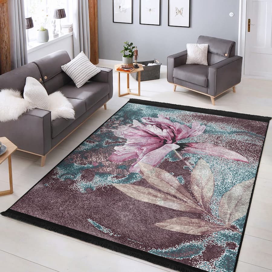 “Gurbet ” Kaymaz Taban Yıkanabilir Dikdörtgen, Kare Halı