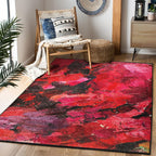 “Kızıl Alev ” Kaymaz Taban Yıkanabilir Dikdörtgen, Kare Halı