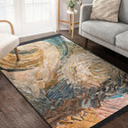 “Toprak Dansı ” Kaymaz Taban Yıkanabilir Dikdörtgen, Kare Halı