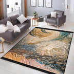 “Toprak Dansı ” Kaymaz Taban Yıkanabilir Dikdörtgen, Kare Halı