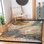 “Toprak Dansı ” Kaymaz Taban Yıkanabilir Dikdörtgen, Kare Halı