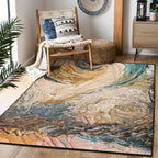 “Toprak Dansı ” Kaymaz Taban Yıkanabilir Dikdörtgen, Kare Halı