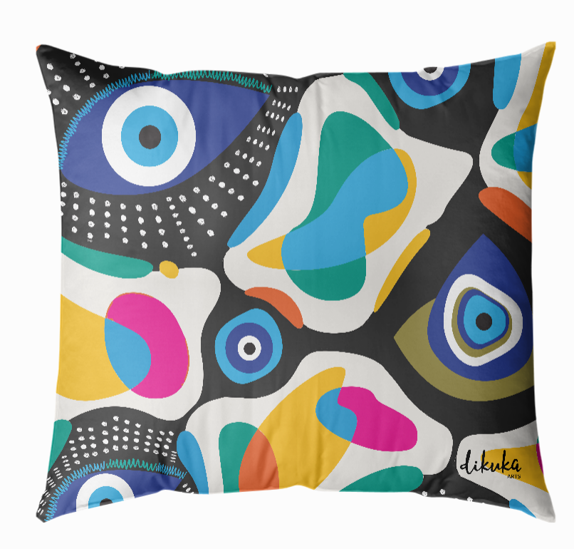 Maşallah Nazar Boncuklu 43x43 Yastık Kılıfı