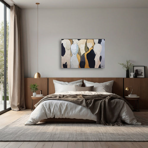 "Bir Parça İnsan" Abstract Modern Tuval Kanvas Tablo