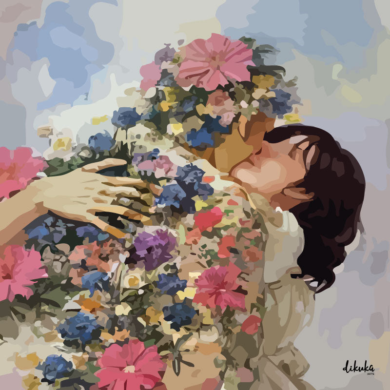 "Aşka Sarılmak" Tuval Üzerine Dijital Baskı