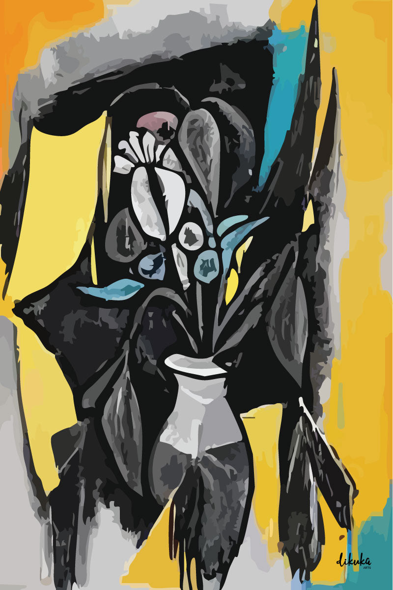 "Sarı Solgun" Tuval Üzerine Dijital Baskı Kanvas