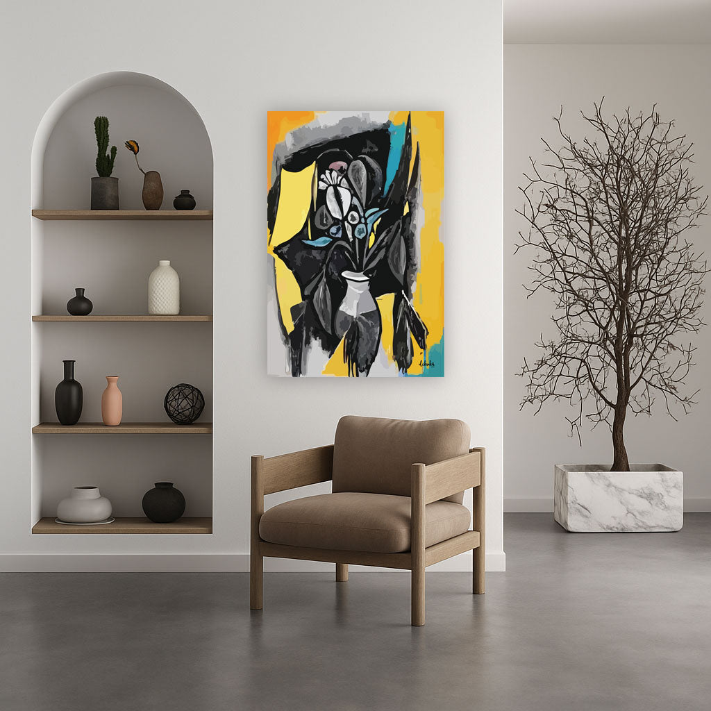 "Sarı Solgun" Tuval Üzerine Dijital Baskı Kanvas