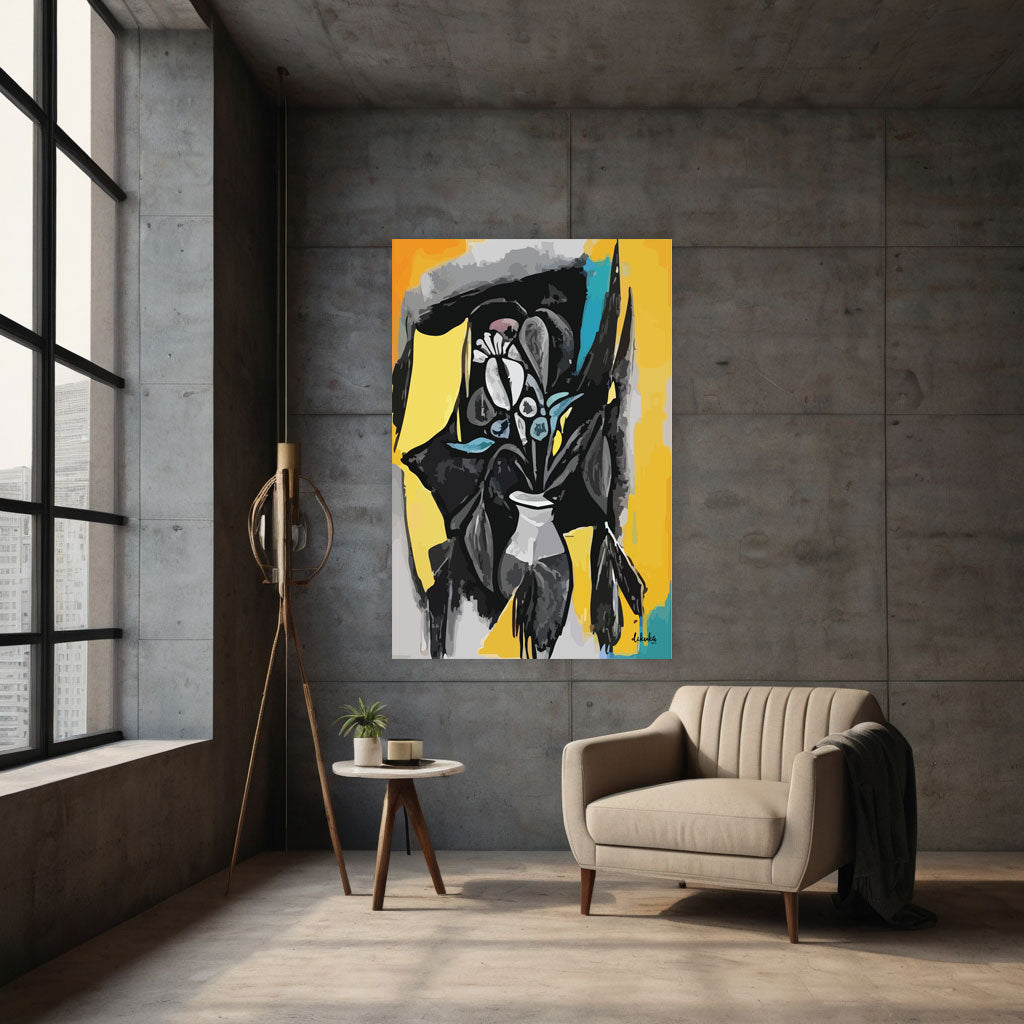 "Sarı Solgun" Tuval Üzerine Dijital Baskı Kanvas