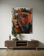 "Bir Taht, İki Yürek" Tuval Üzerine Dijital Baskı Kanvas