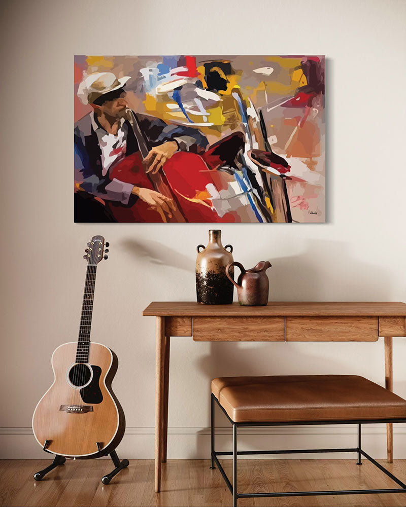 "Sokakların Ritmi”" Soyut Modern Tuval Dijital Kanvas Tablo