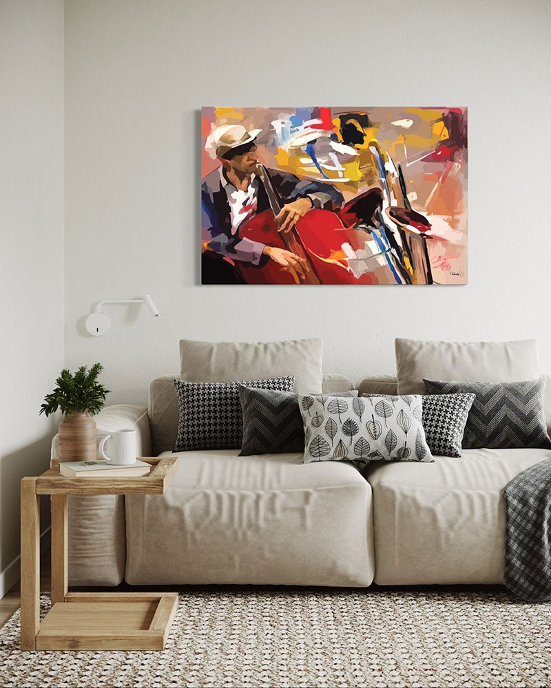 "Sokakların Ritmi”" Soyut Modern Tuval Dijital Kanvas Tablo