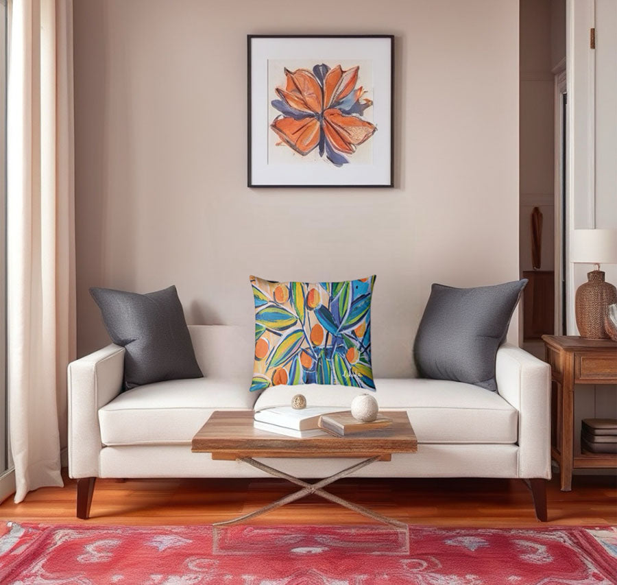 Portakal Bahçesi – Modern 43x43 Yastık Kılıfı