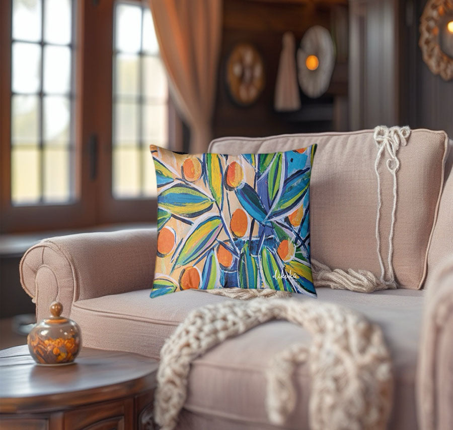 Portakal Bahçesi – Modern 43x43 Yastık Kılıfı