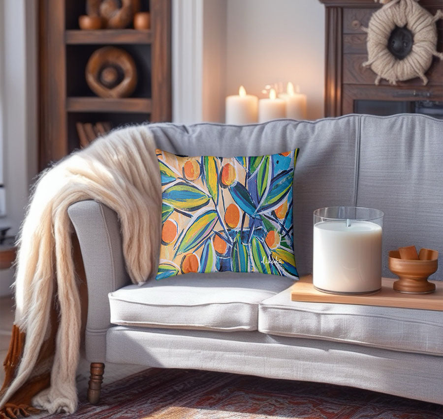 Portakal Bahçesi – Modern 43x43 Yastık Kılıfı