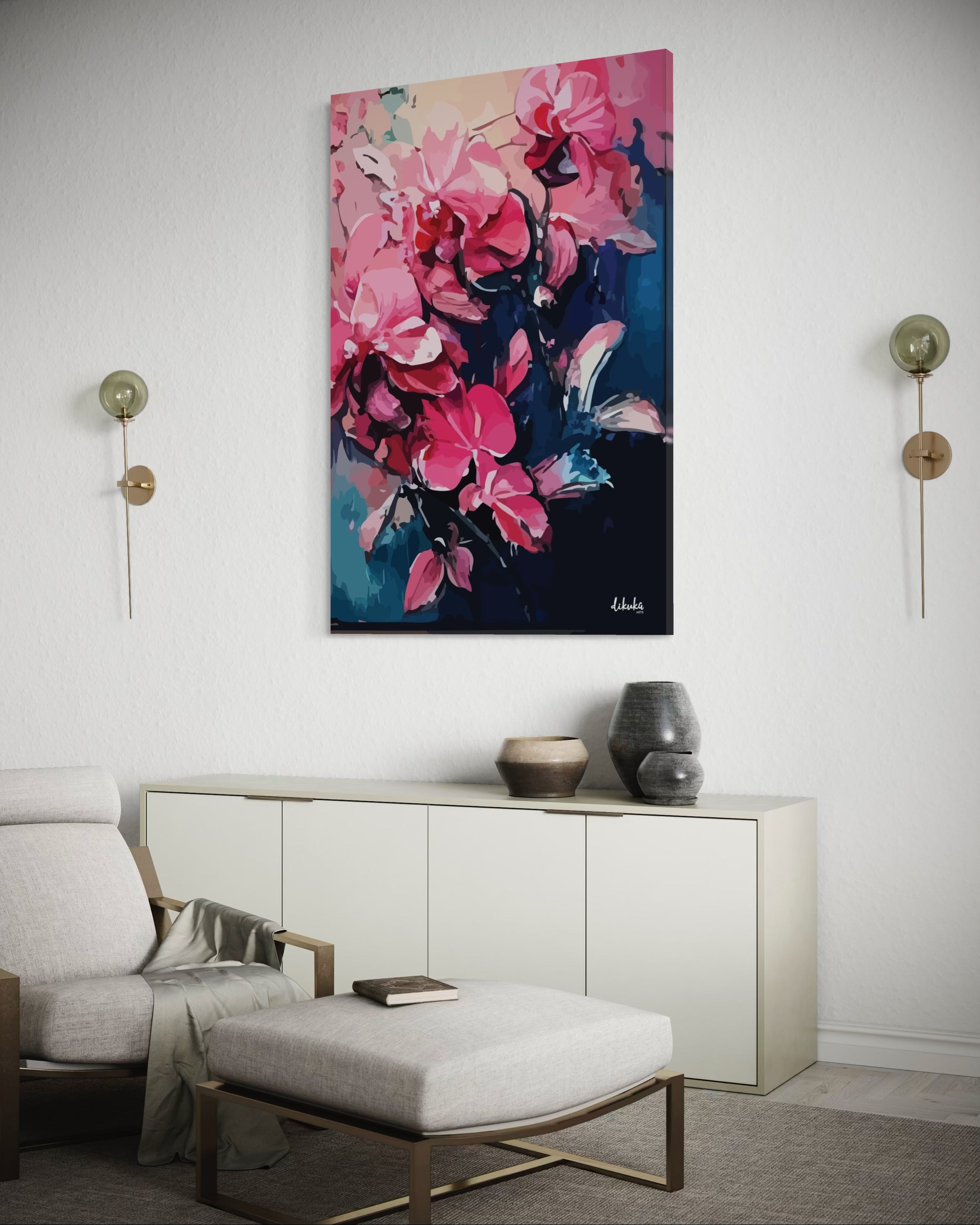 "Solmadan Sevmek" Tuval Üzerine Dijital Baskı Kanvas