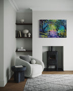 "Gökkuşağı Yolculuğu" Soyut Modern Tuval Dijital Kanvas Tablo