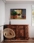 "Bir Devrin Ardından" Soyut Modern Tuval Dijital Kanvas Tablo