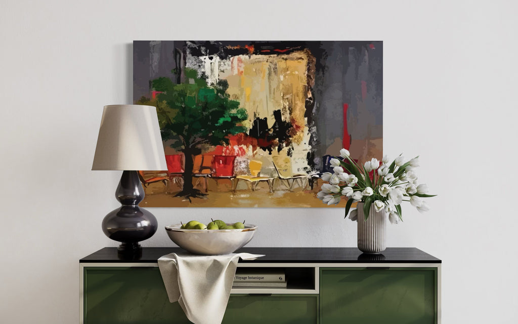 "Bir Devrin Ardından" Soyut Modern Tuval Dijital Kanvas Tablo