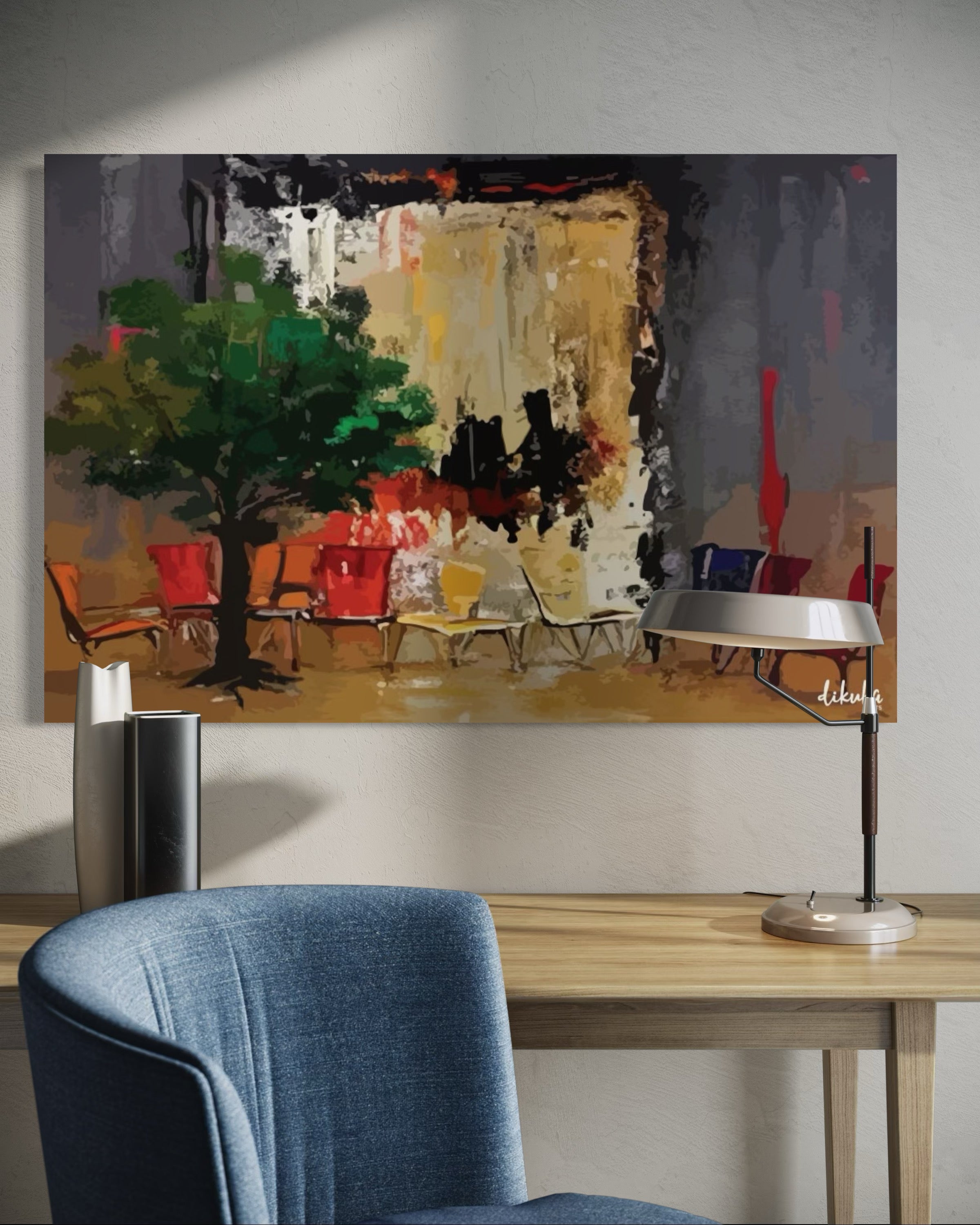 "Bir Devrin Ardından" Soyut Modern Tuval Dijital Kanvas Tablo