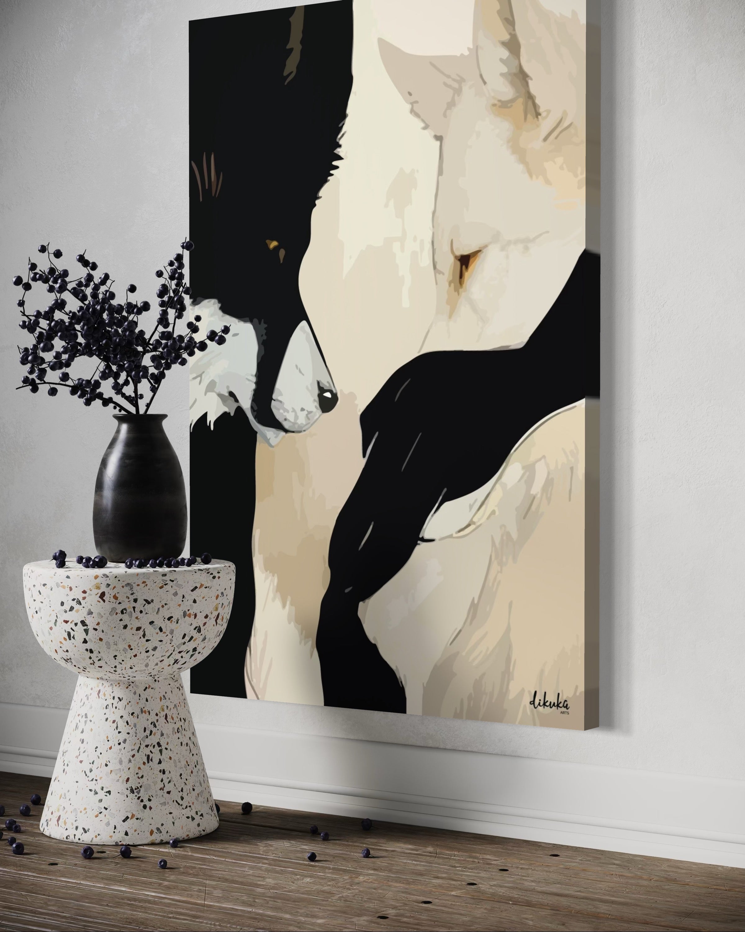 "Geceyle Gün" Tuval Üzerine Dijital Baskı Kanvas