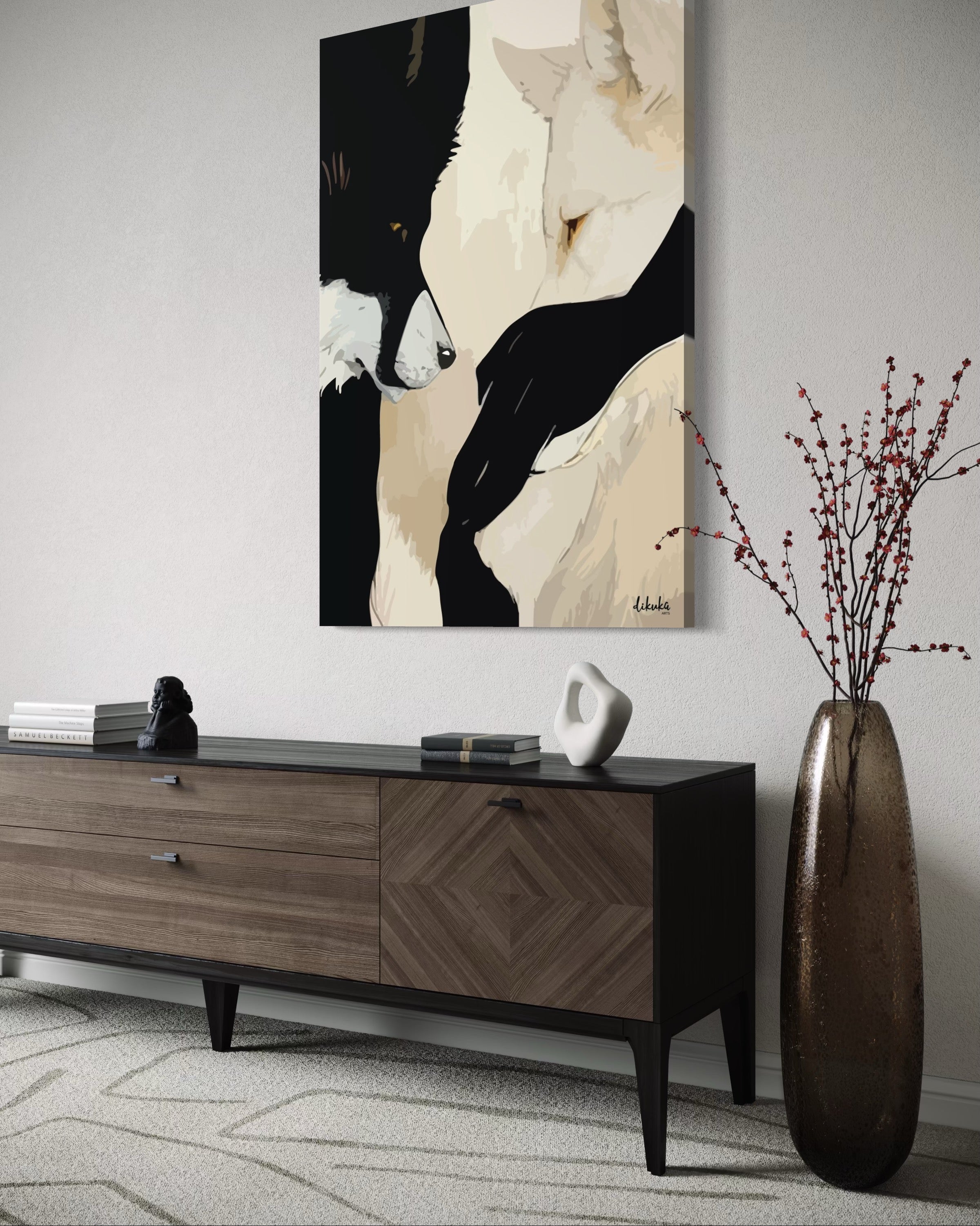 "Geceyle Gün" Tuval Üzerine Dijital Baskı Kanvas