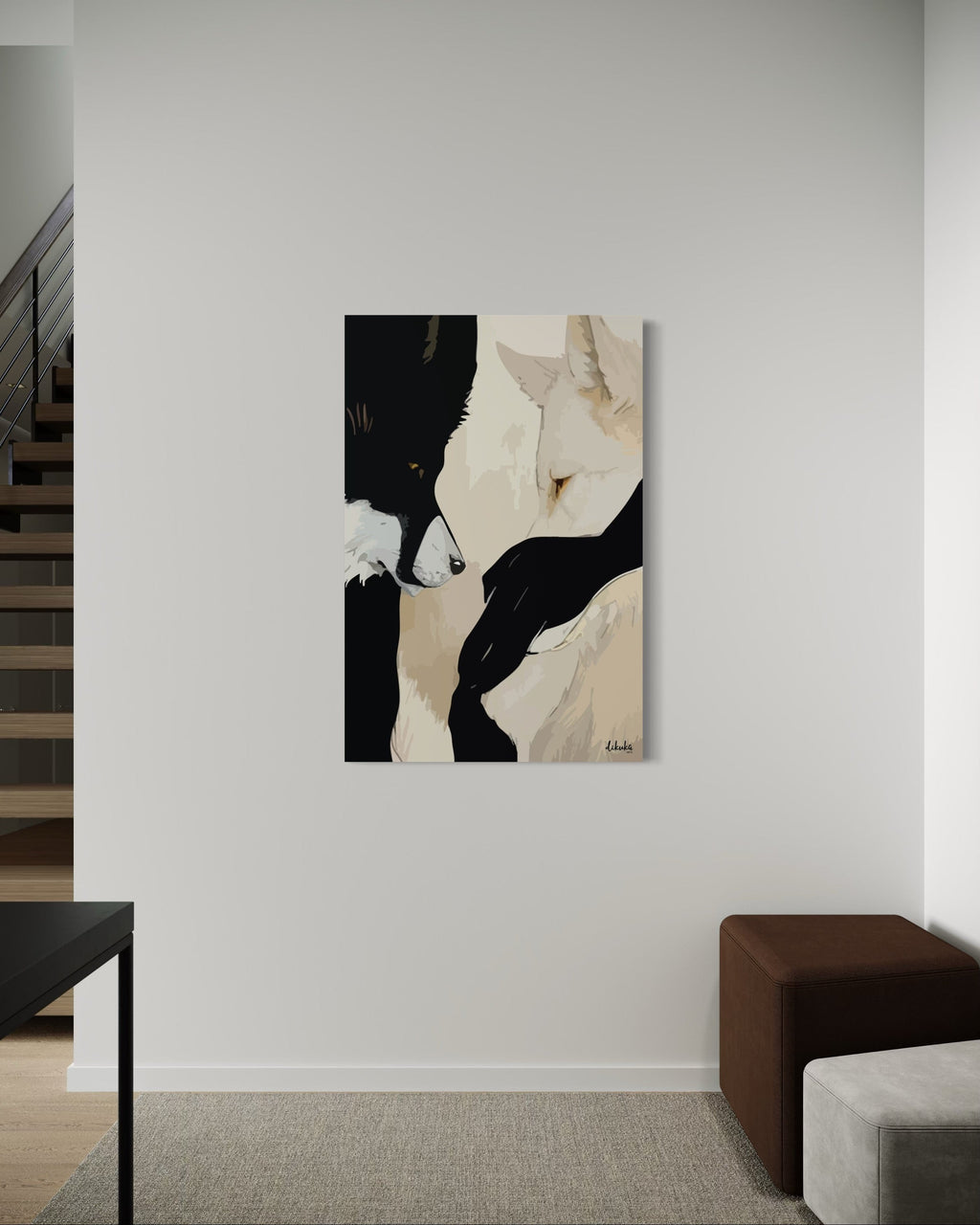 "Geceyle Gün" Tuval Üzerine Dijital Baskı Kanvas