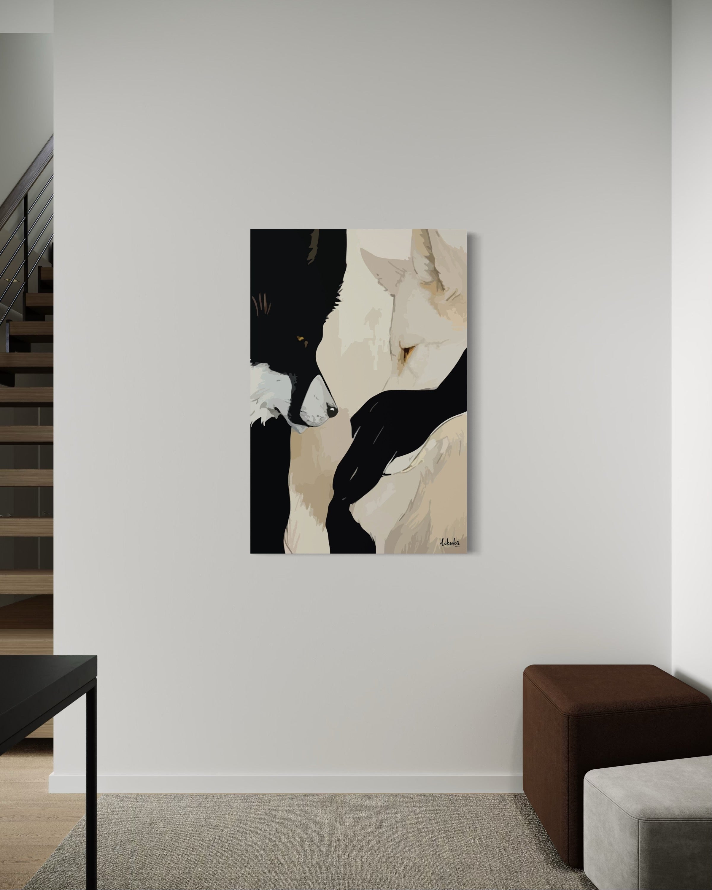 "Geceyle Gün" Tuval Üzerine Dijital Baskı Kanvas