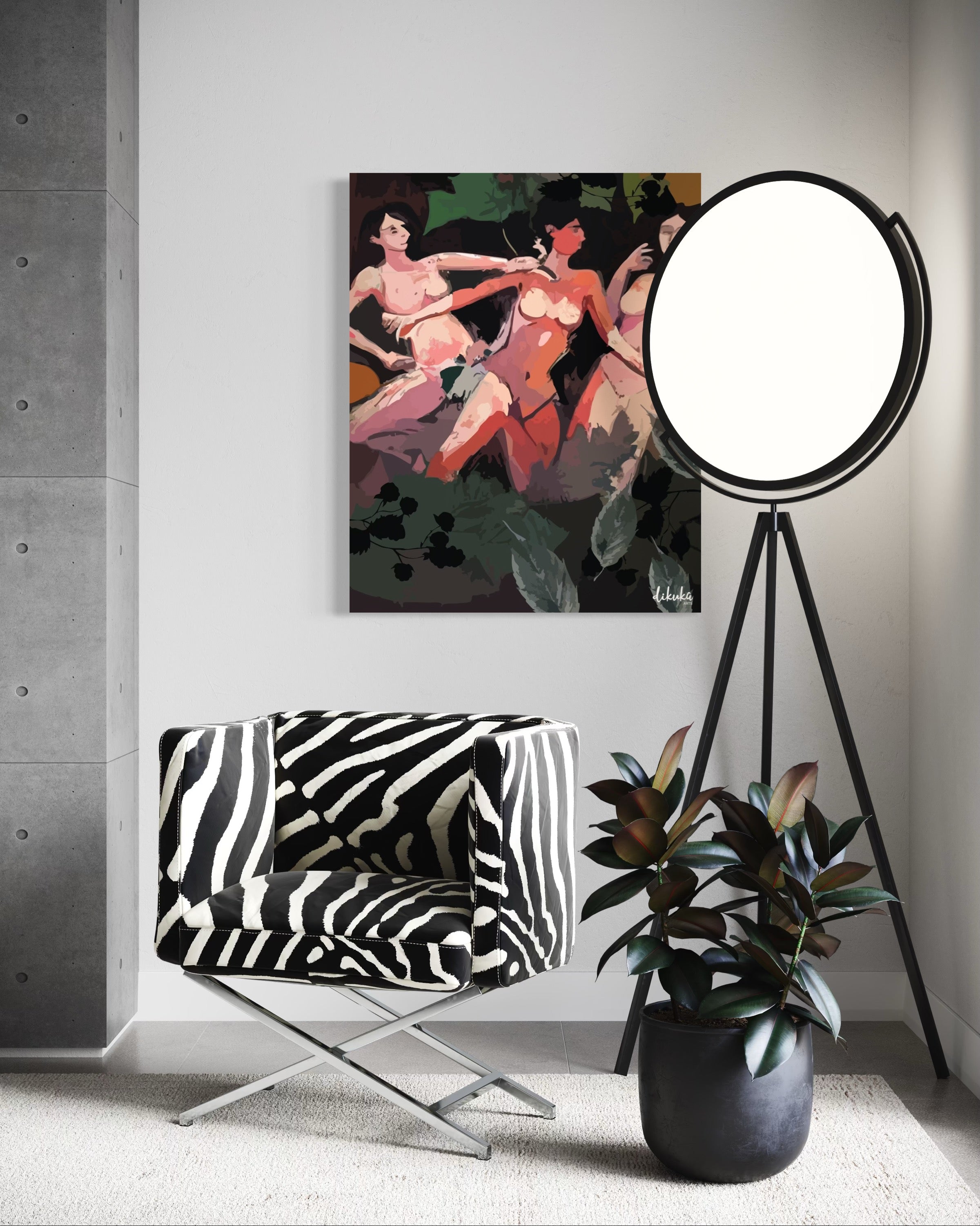 "Üç Zamanın Kadını" Tuval Üzerine Dijital Baskı Kanvas