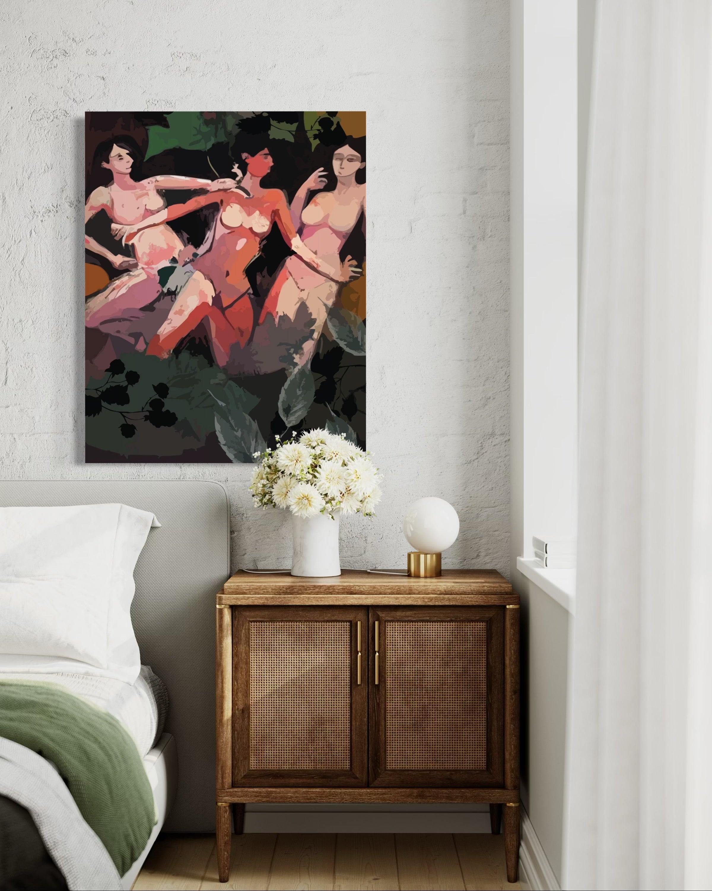 "Üç Zamanın Kadını" Tuval Üzerine Dijital Baskı Kanvas