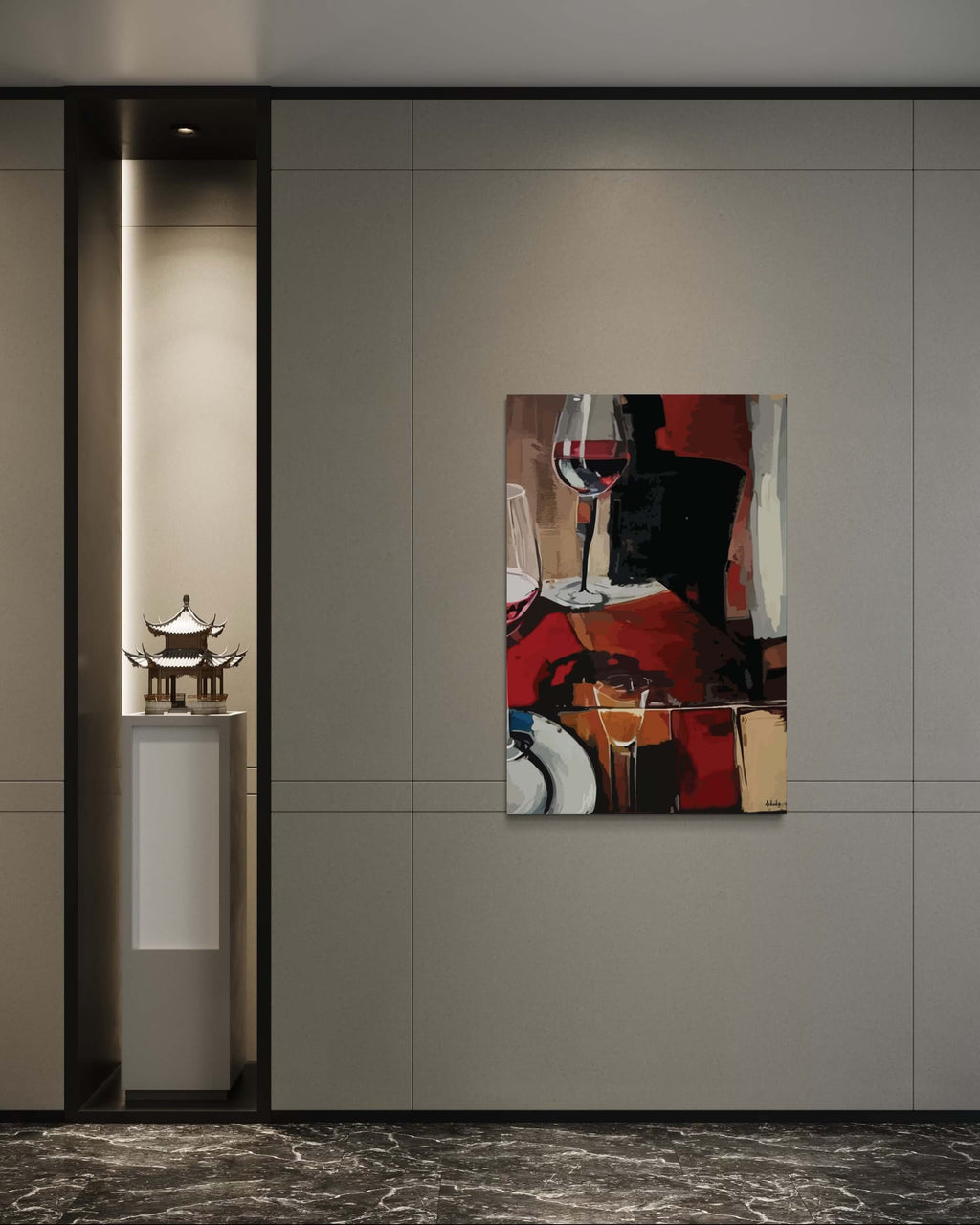 "Kadehte Kalan" Tuval Üzerine Dijital Baskı Kanvas