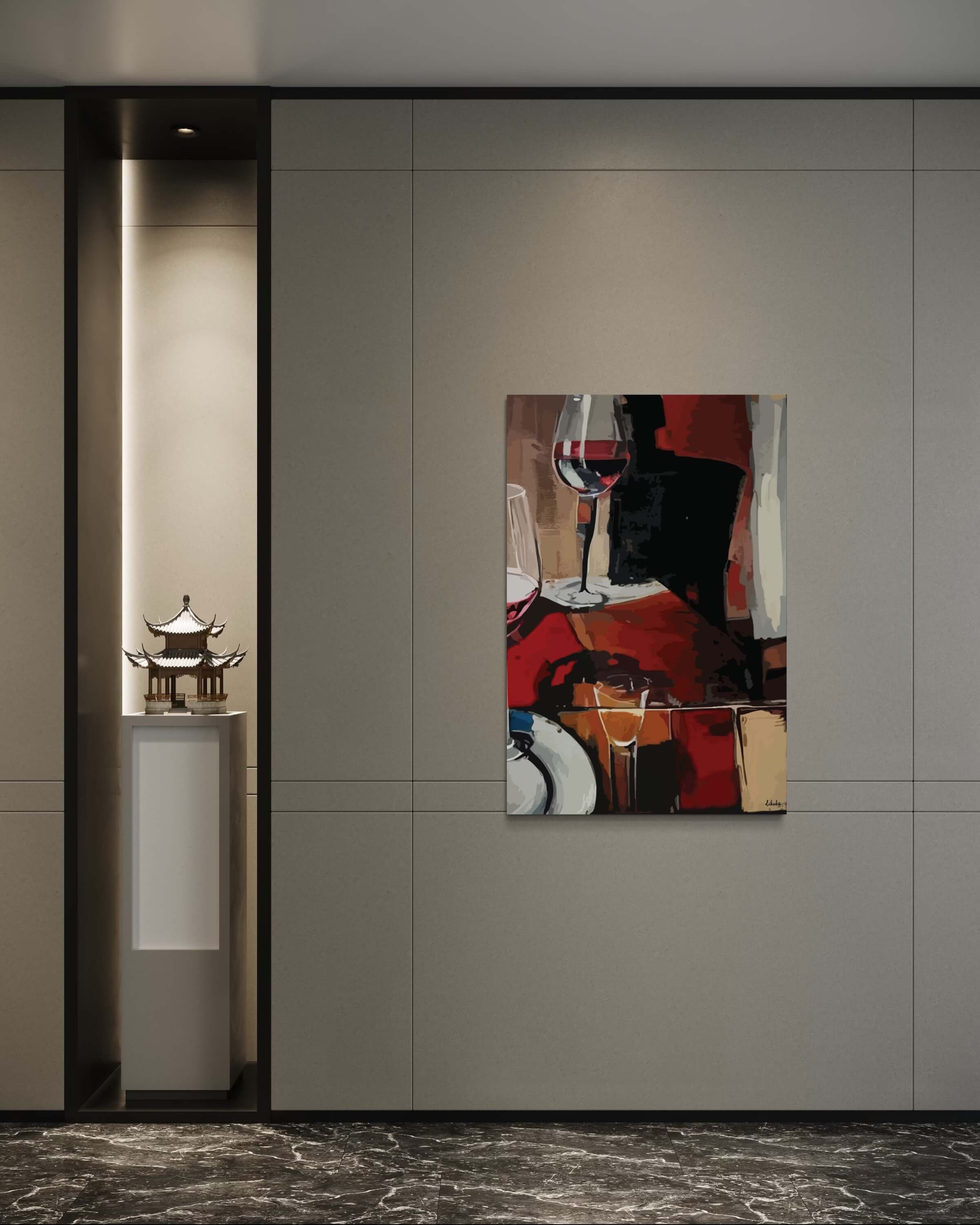 "Kadehte Kalan" Tuval Üzerine Dijital Baskı Kanvas