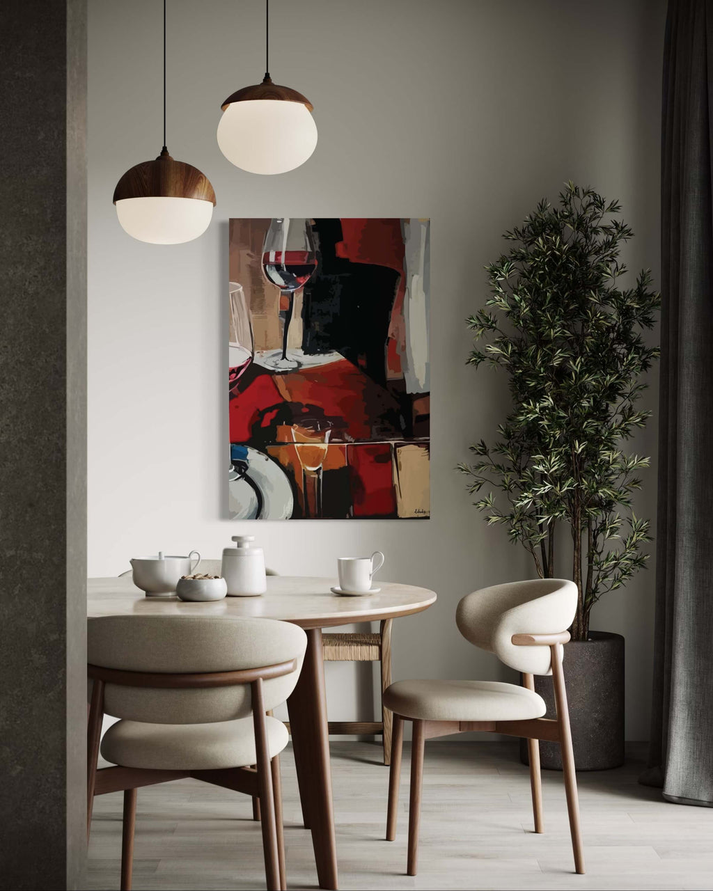 "Kadehte Kalan" Tuval Üzerine Dijital Baskı Kanvas